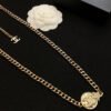 18K CC Rhinestone Star Chain Necklace