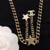 18K CC Rhinestone Star Chain Necklace