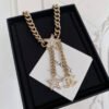 18K CC Rhinestone Star Chain Necklace