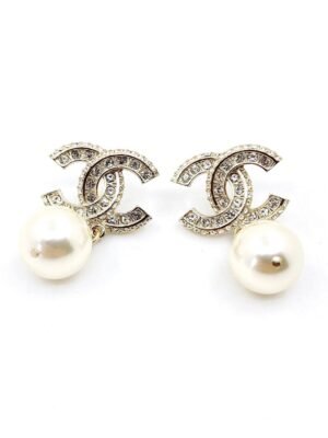 18K CC Pearls Earrings