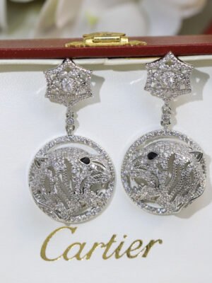 18k Panth¨¨re Head Earrings