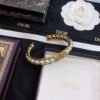 18K CD Pearl Open Cuff Bracelet