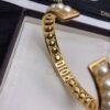 18K CD Pearl Open Cuff Bracelet