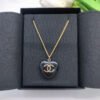 18K CC Black Heart Necklace