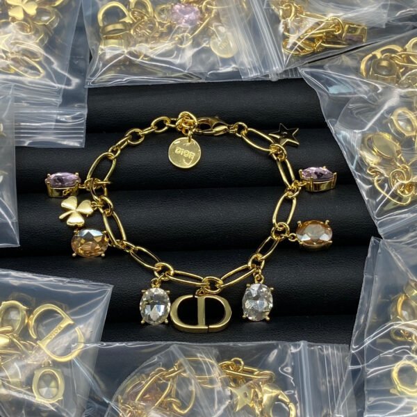 18K CD Vintage Crystals Bracelet