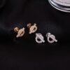 18K Finesse Diamond Stud H Earrings