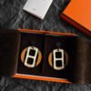 18K H Equipe Stud Earrings
