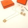 18K Pop H Diamonds Earrings