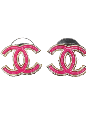 18K CC Pink Earrings