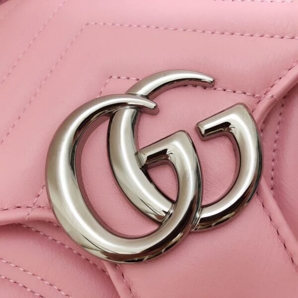 gg Marmont Small Matelass¨¦ Shoulder Bag Dusty Pink Matelass¨¦ Chevron For Women 10in/26cm gg ?443497 DTDIT 5729