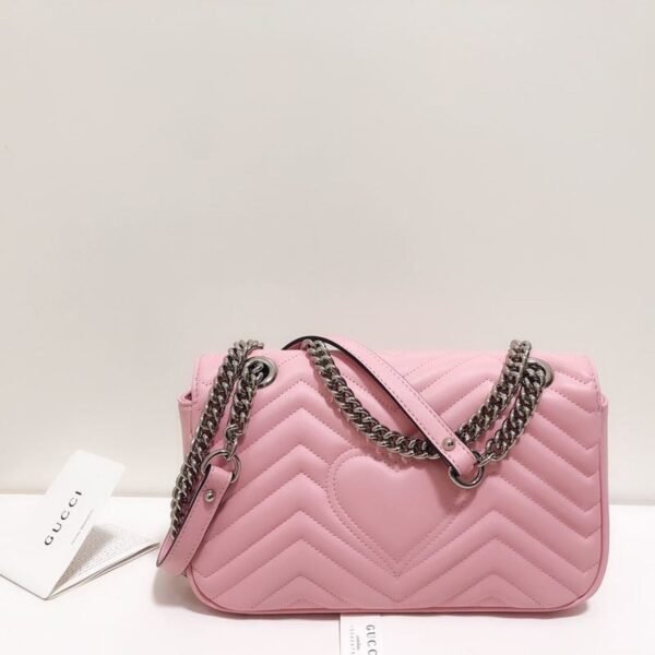 gg Marmont Small Matelass¨¦ Shoulder Bag Dusty Pink Matelass¨¦ Chevron For Women 10in/26cm gg ?443497 DTDIT 5729