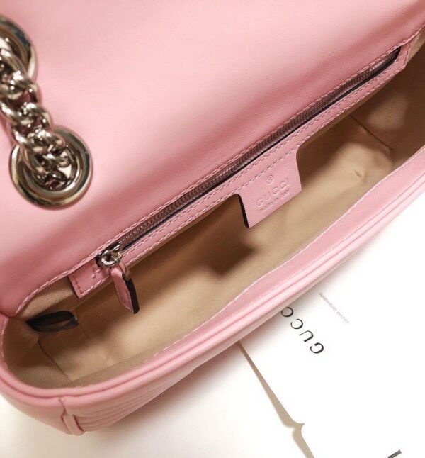 gg Marmont Small Matelass¨¦ Shoulder Bag Dusty Pink Matelass¨¦ Chevron For Women 10in/26cm gg ?443497 DTDIT 5729