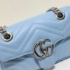 gg Marmont Matelass¨¦ Mini Bag Blue Sky Matelass¨¦ Chevron For Women 8.5in/22cm gg