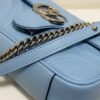 gg Marmont Matelass¨¦ Mini Bag Blue Sky Matelass¨¦ Chevron For Women 8.5in/22cm gg