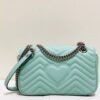 gg Marmont Small Matelass¨¦ Shoulder Bag Mint Green Matelass¨¦ Chevron For Women 10in/26cm gg