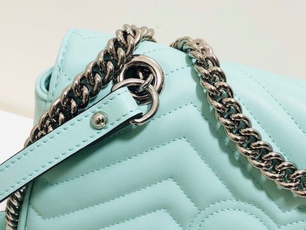 gg Marmont Small Matelass¨¦ Shoulder Bag Mint Green Matelass¨¦ Chevron For Women 10in/26cm gg