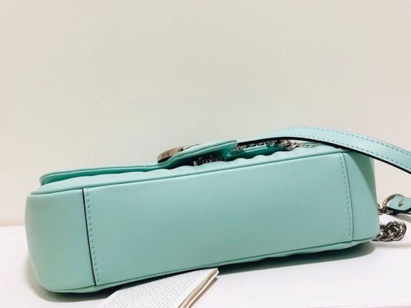 gg Marmont Small Matelass¨¦ Shoulder Bag Mint Green Matelass¨¦ Chevron For Women 10in/26cm gg