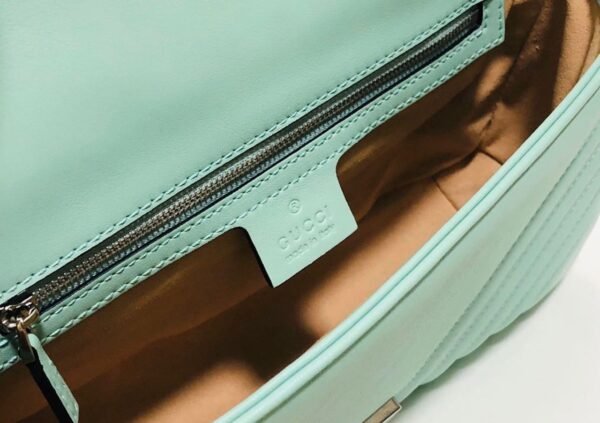 gg Marmont Small Matelass¨¦ Shoulder Bag Mint Green Matelass¨¦ Chevron For Women 10in/26cm gg