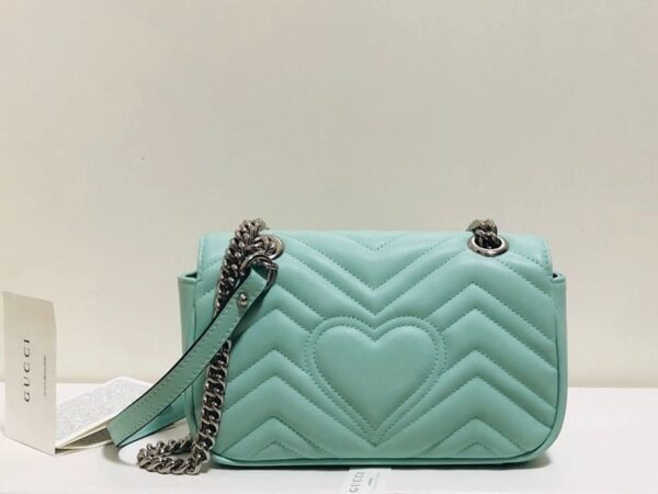 gg Marmont Matelass¨¦ Mini Bag Mint Green Matelass¨¦ Chevron For Women 8.5in/22cm gg