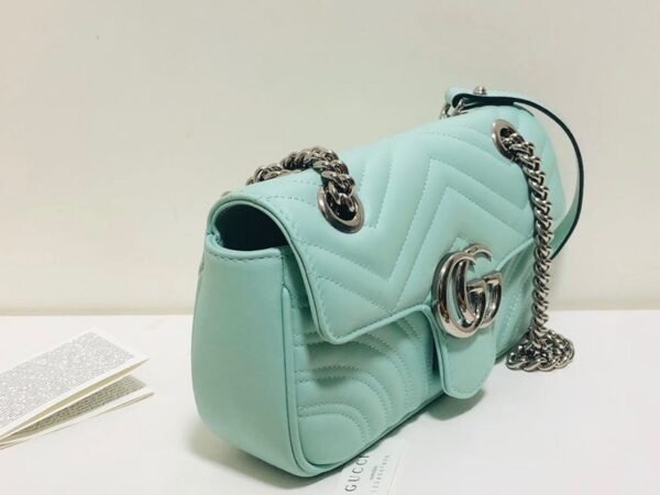 gg Marmont Matelass¨¦ Mini Bag Mint Green Matelass¨¦ Chevron For Women 8.5in/22cm gg
