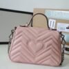 gg Marmont Mini Top Handle Bag Dusty Pink Matelass¨¦  For Women 8.3in/21cm  547260 DTDIT 5729