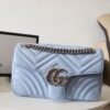 gg Marmont Small Matelass¨¦ Shoulder Bag Blue Sky For Women 10in/26cm gg 443497