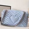 gg Marmont Small Matelass¨¦ Shoulder Bag Blue Sky For Women 10in/26cm gg 443497