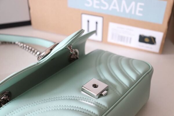 gg Marmont Matelass¨¦ Mini Bag Mint Green For Women 8.5in/22cm gg