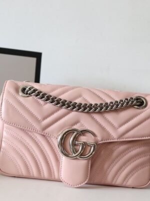 gg Marmont Small Matelass¨¦ Shoulder Bag Dusty Pink For Women 10in/26cm gg 443497