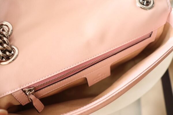 gg Marmont Small Matelass¨¦ Shoulder Bag Dusty Pink For Women 10in/26cm gg 443497