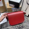 gg Horsebit 1955 Shoulder Bag Red Textured With A Vintage Effect For Women 9.8in/25cm gg ?602204 1DB0G 6638