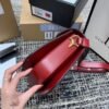 gg Horsebit 1955 Shoulder Bag Red Textured With A Vintage Effect For Women 9.8in/25cm gg ?602204 1DB0G 6638