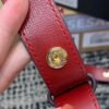 gg Horsebit 1955 Shoulder Bag Red Textured With A Vintage Effect For Women 9.8in/25cm gg ?602204 1DB0G 6638