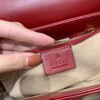 gg Horsebit 1955 Shoulder Bag Red Textured With A Vintage Effect For Women 9.8in/25cm gg ?602204 1DB0G 6638