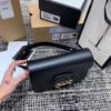 gg Horsebit 1955 Shoulder Bag Black Textured With A Vintage Effect For Women 9.8in/25cm gg ?602204 1DB0G 1000