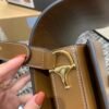 gg Horsebit 1955 Shoulder Bag Brown Textured With A Vintage Effect For Women 9.8in/25cm gg ?602204 1DB0G 2361