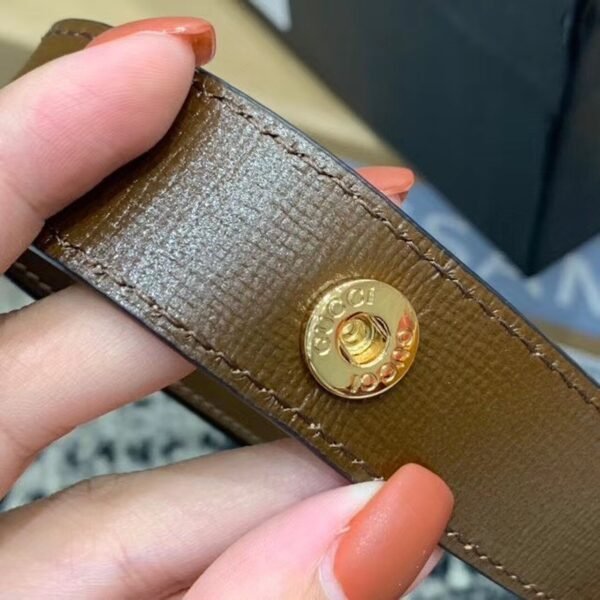 gg Horsebit 1955 Shoulder Bag Brown Textured With A Vintage Effect For Women 9.8in/25cm gg ?602204 1DB0G 2361