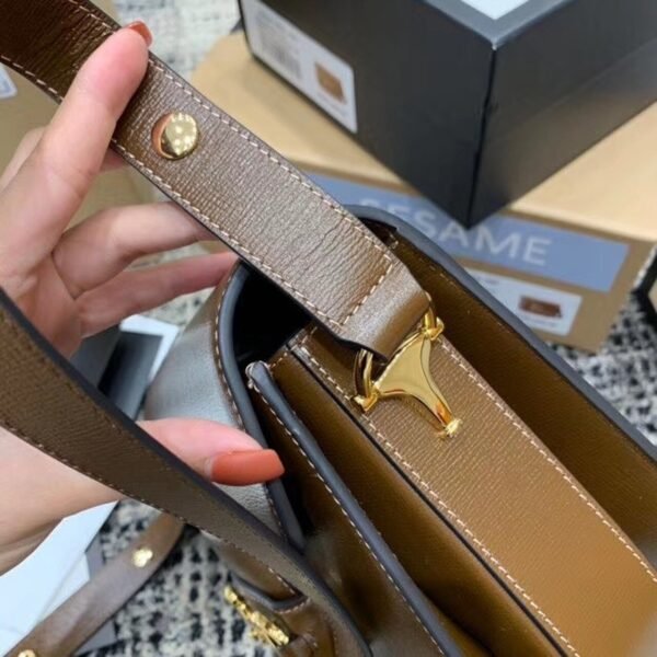 gg Horsebit 1955 Shoulder Bag Brown Textured With A Vintage Effect For Women 9.8in/25cm gg ?602204 1DB0G 2361