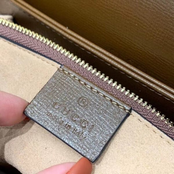 gg Horsebit 1955 Shoulder Bag Brown Textured With A Vintage Effect For Women 9.8in/25cm gg ?602204 1DB0G 2361