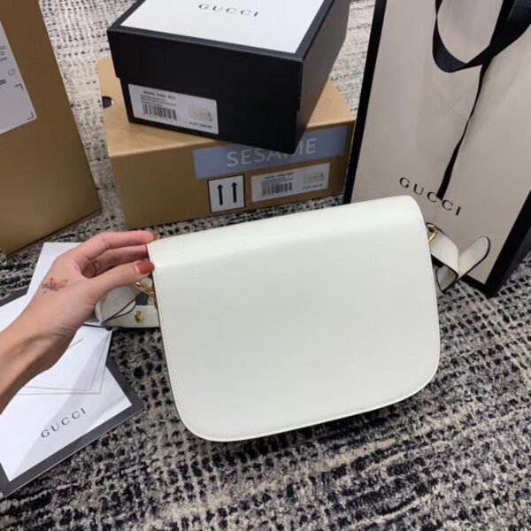 gg Horsebit 1955 Shoulder Bag White For Women 9.8in/25cm gg ?602204 1DB0G 9022