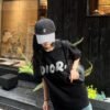 Dior Oversized Logo Black T-Shirt