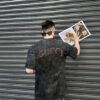 Gucci Distressed Logo T-Shirt (Black)