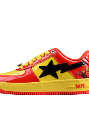BAPE STA Low-Top Sneakers in Red and Yellow Iron Man Edition