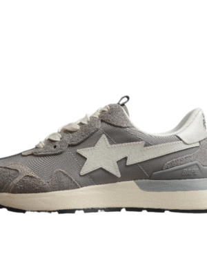 BAPE STA Runner Sneakers in Grey and White