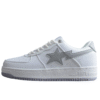BAPE STA Low-Top Sneakers in White and Gray