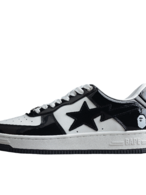 BAPE STA Low-Top Sneakers in Black and White