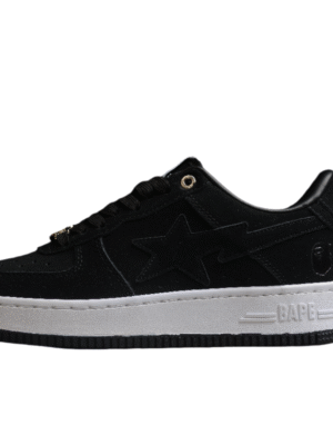 BAPE STA Low-Top Black Suede Sneakers