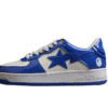 BAPE STA Low-Top Blue and White Patent Leather Sneakers