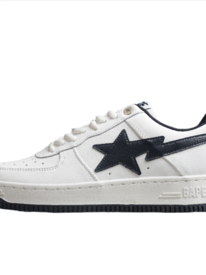 BAPE STA Low-Top White and Black Sneakers