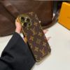 Lou Classic Monogram iPhone Case With Electroplated Gold Edges